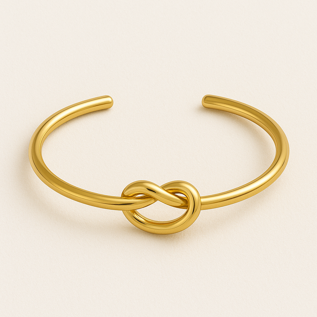 Eternal Knot Gold Cuff