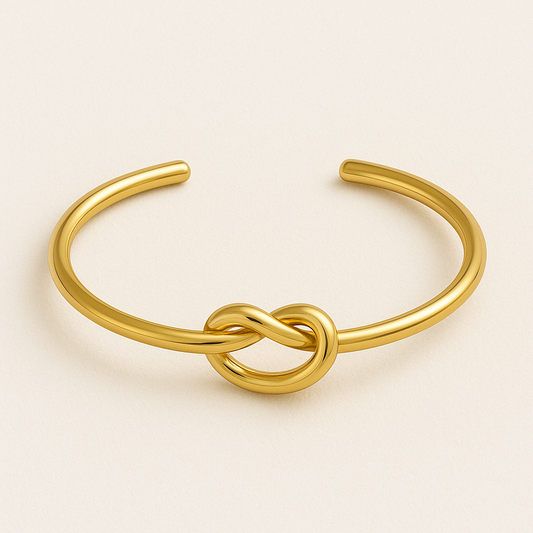 Eternal Knot Gold Cuff