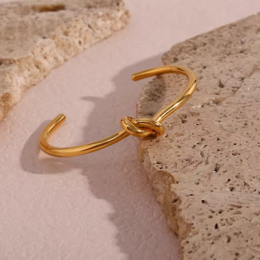 Eternal Knot Gold Cuff