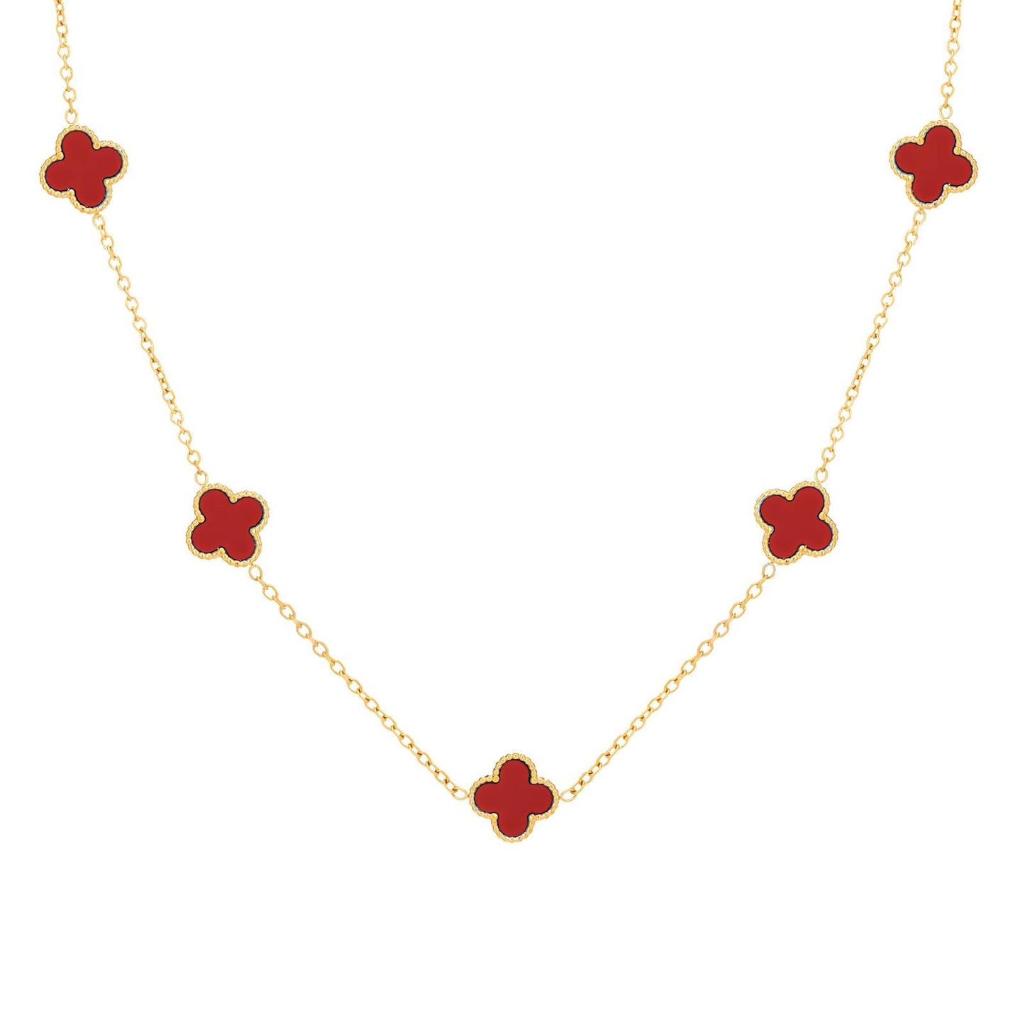 Crimson Clover Necklace