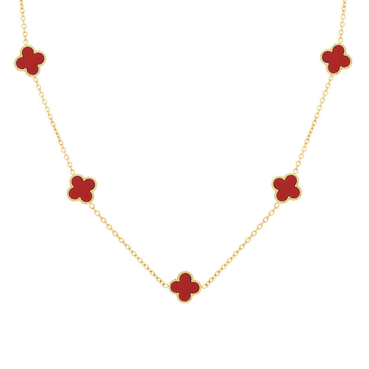 Crimson Clover Necklace